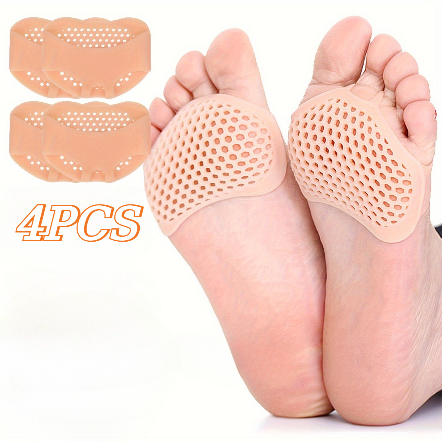 TEMU Gel Foot Pads, Prevention And Foot Care, Unisex Metatarsal Pads, Pads, Toe Pads For Women's Shoes, Women's Heel Cushion Pads, Forefoot Insoles,