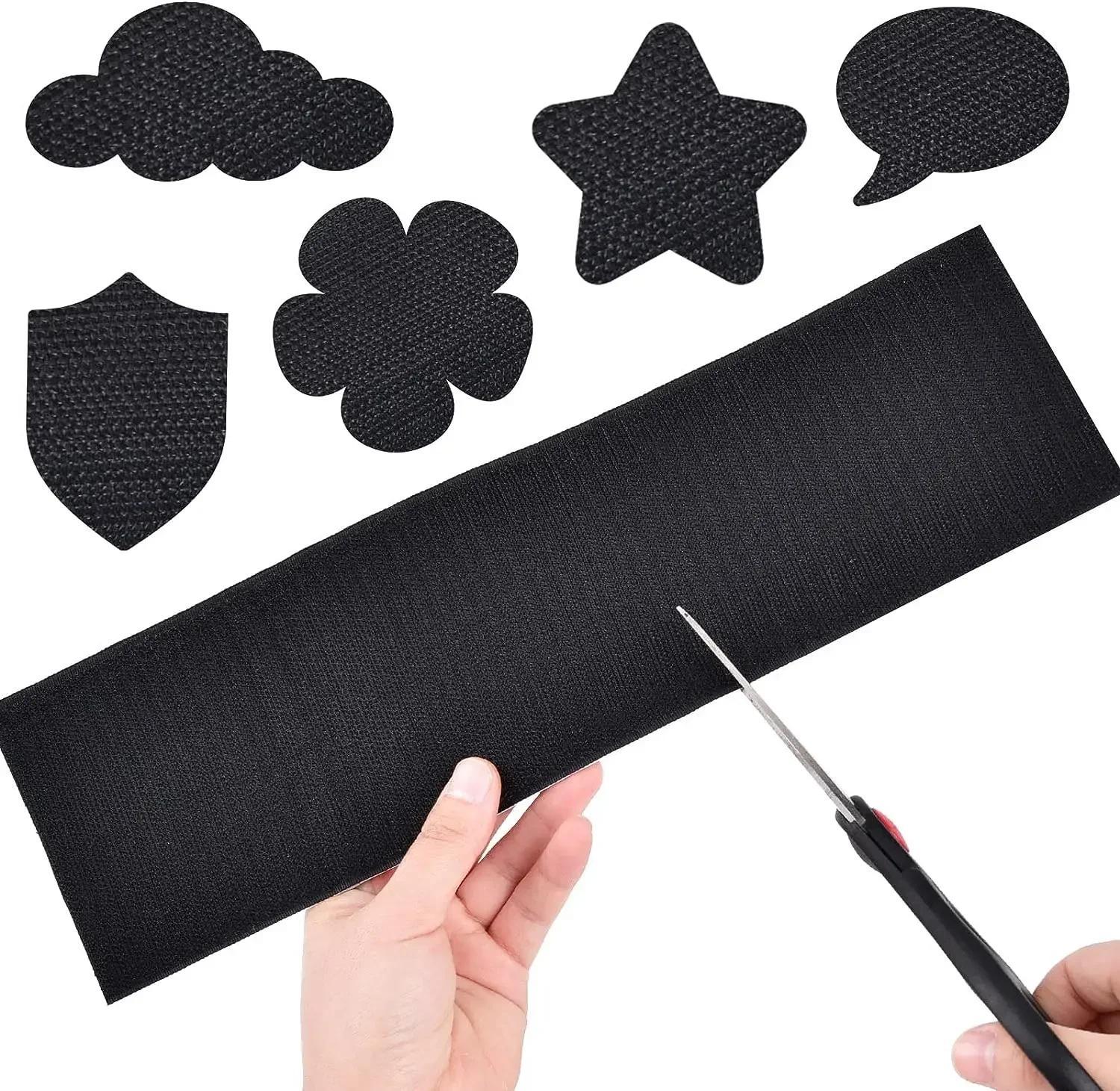 10pcs carpet fixing stickers strong self   fastener hook bed sheet sofa   tape diy carpet anti slip mat black details 2