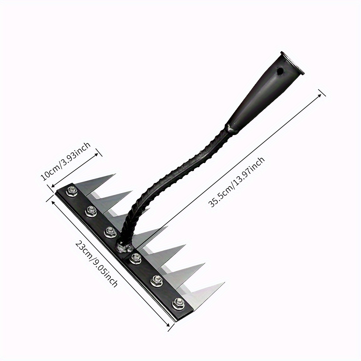 Heavy-duty Metal Weeding Rake With Sharp Teeth - Soil Aeration & Weed Removal Tool For Gardening, Lawn Care, And Landscaping (excluding Handle), Weeding Tool, Durable Construction