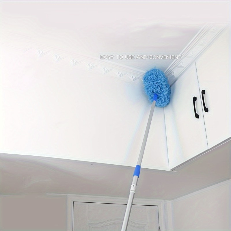 1pc versatile ceiling fan high ceiling duster with extendable pole washable microfiber dust collector for   cleaning of fans furniture cars ideal for bedroom living room outdoor use dusters for cleaning details 5