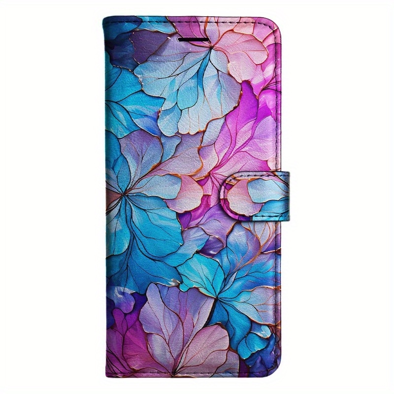 TEMU Phone Case: Flower Magnetic Flip Wallet Case Card Holder Stand Sutible For Note S8 S9 S10 10 S20 20 S21 S22 S23 S24 S25 S5 S6 S7 4 J5 J7 A5 8 A8