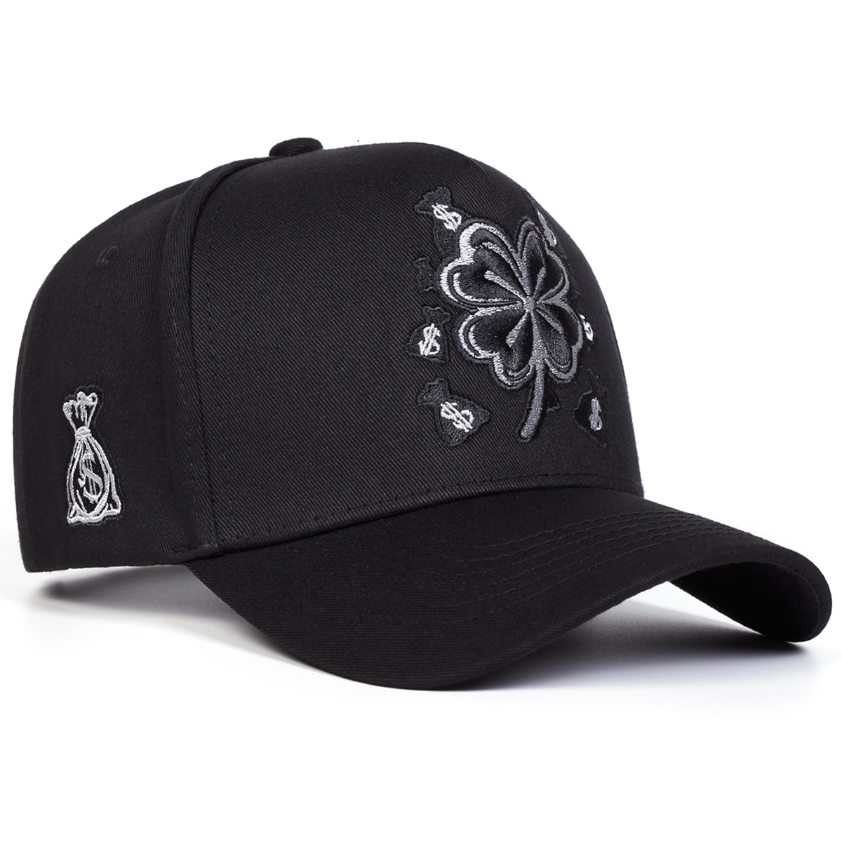 TEMU 1 Men's Clover Embroidered Baseball Cap, Adjustable Sports And Casual Hat, Suitable For Spring And Autumn , Travel, And Seaside Vacations