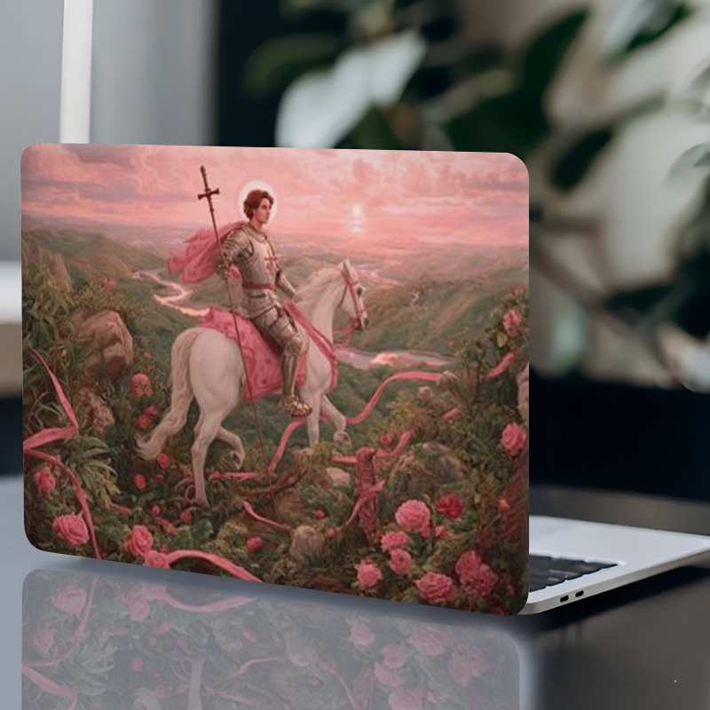2d flat 2d flat not 3d 2pcs fearless knight and rose   theme notebook stickers computer protective cover scratch resistant self   long lasting   remove non   use area waterproof and scratch resistant