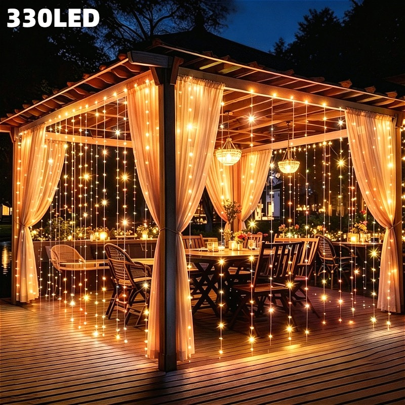 TEMU 330 Colorful Flash Strings, Covering A 9.8-foot Screen Curtain Fairy Light, With 8 Of Usb Power Supply - Plug And Play, Suitable For Christmas,