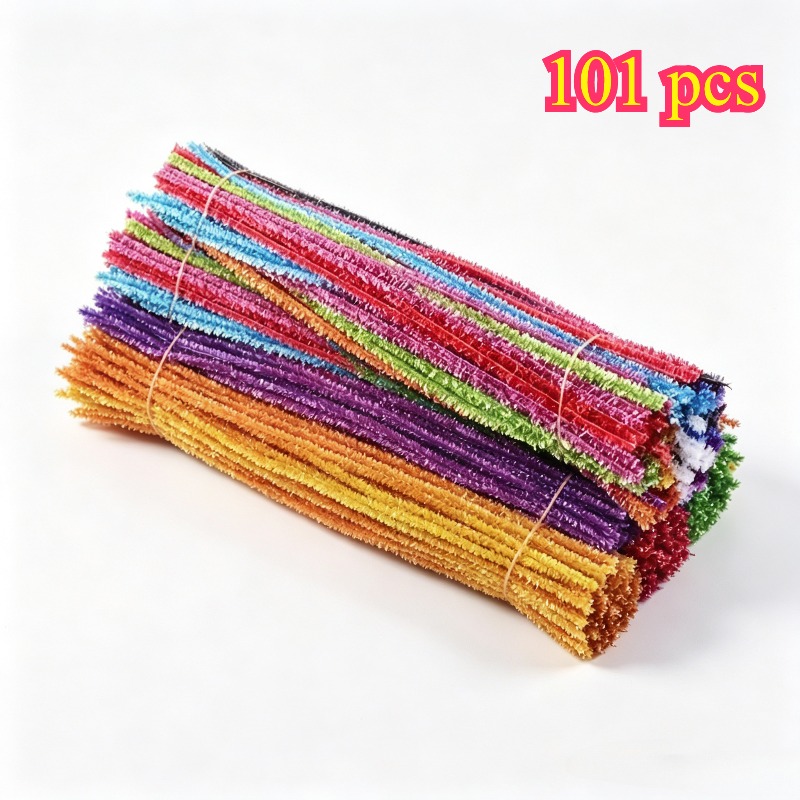 TEMU 101 di ciniglia , di ciniglia metallizzati con glitter, adatti per progetti creativi di e artigianato, regali di Natale, , idea regalo