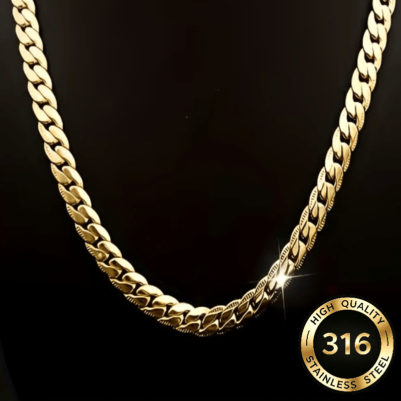 TEMU A High-quality 18k Gold-plated Elegant And Exquisite Hip-hop Necklace, Suitable For Men And Women, For Valentine's Day And Christmas Gifts