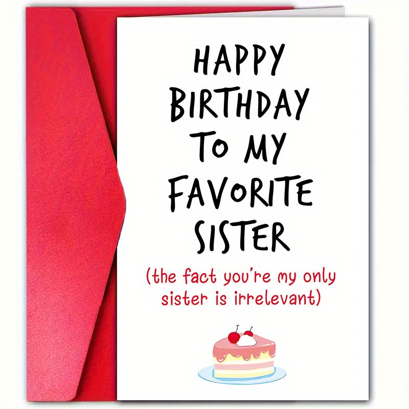 TEMU 1pc, Humorous Birthday Card With Envelope, 4.72 Inches * 7.09 Inches, Suitable For Family, , Men And Women, For Small Business Supplies, Novelty