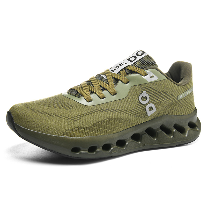 New Marathon Sneakers for Men, Lightweight Breathable Woven Running Shoes, Summer Lightweight Cushioned