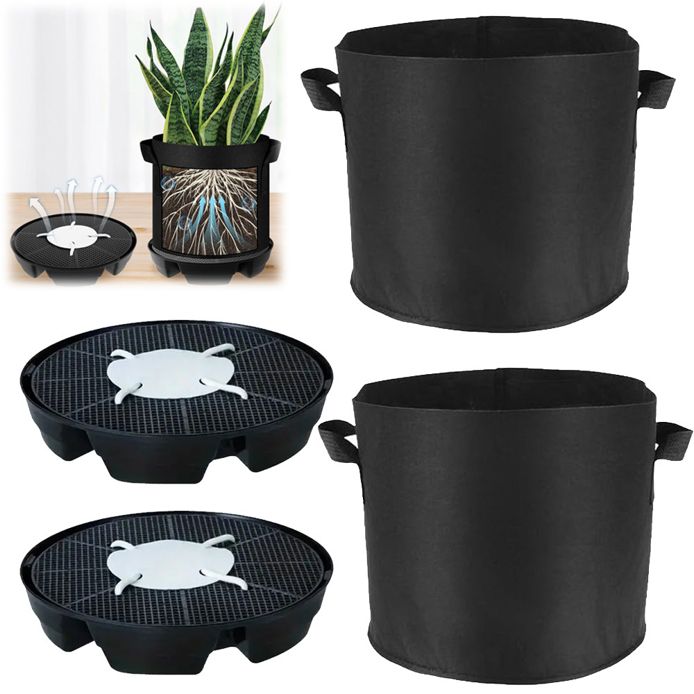 Self Watering Plant Pots Indoor, 2 Pack Planters, Ideal For All Indoor Outdoor House Plants Gardening Gift Home Decor