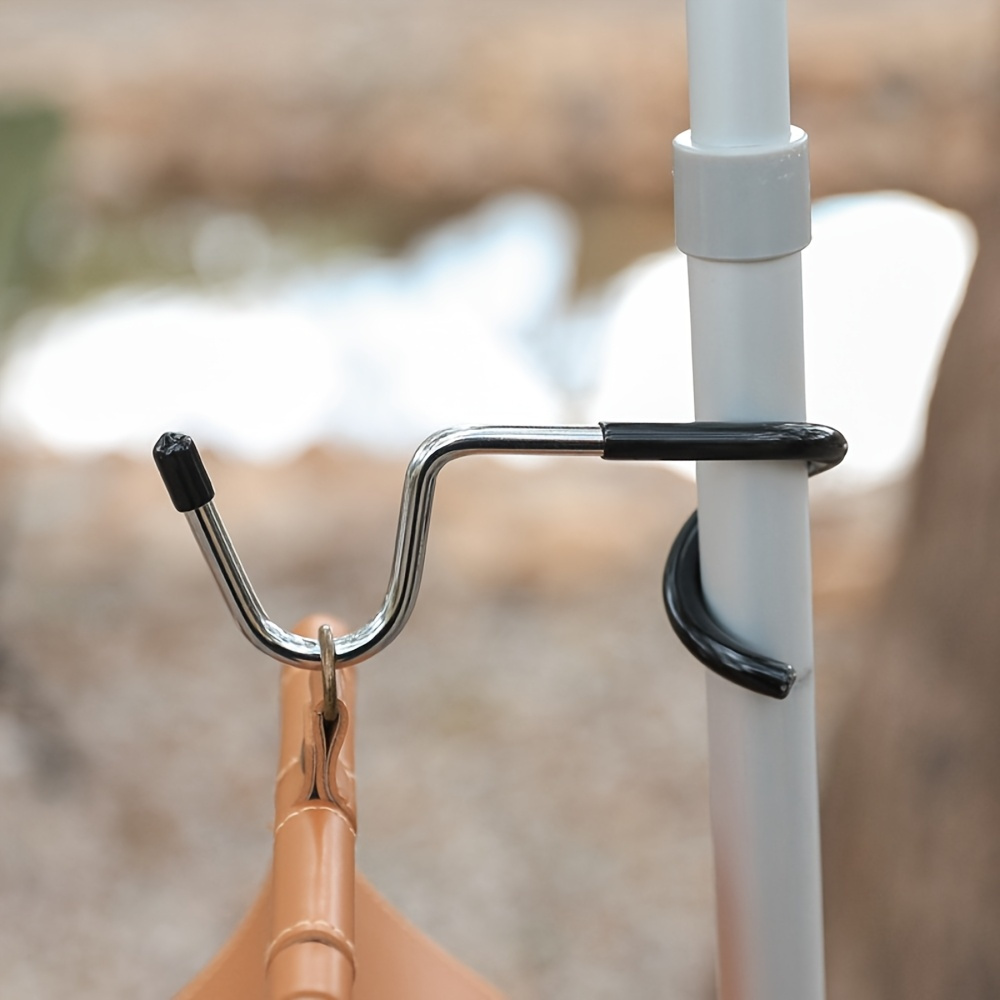 4pcs stainless steel camping hooks durable multifunctional hangers suitable for lights clothes and accessories     camping gear suitable for christmas and halloween gifts