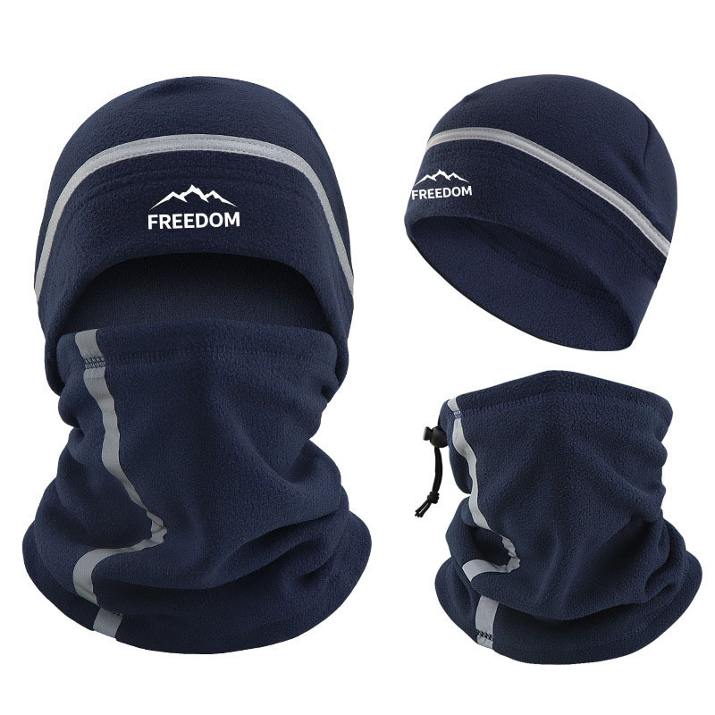 TEMU 2pcs Set Of Men's And Women's Autumn And Winter Snow Hats, Night Running Hats, And Warm Sports Hats And Scarves, Suitable For Outdoor Fishing,