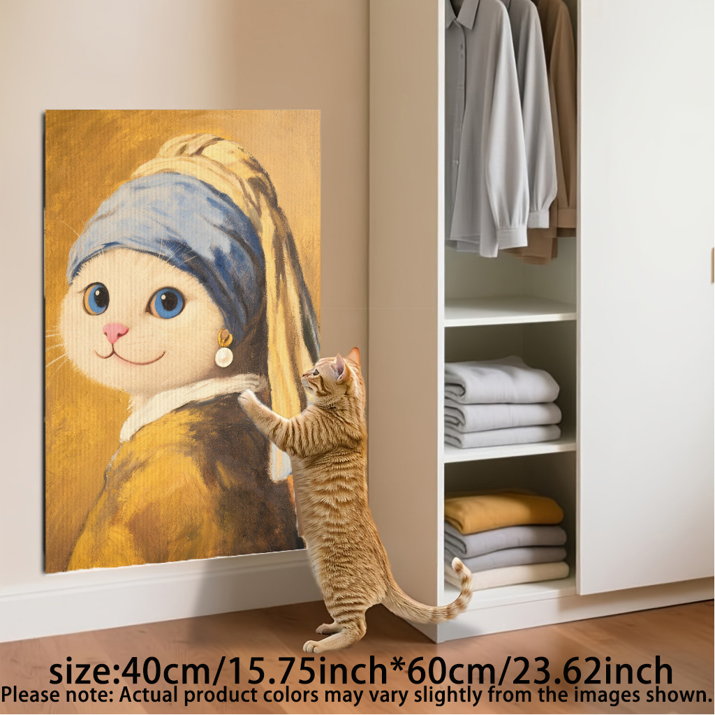 TEMU Cat Scratching Board For Indoor Cats Cat Scratching Mat, Cat Scratch Pad For Claw Sharpening And Play, Durable Interactive Cat Climbing Mat Self