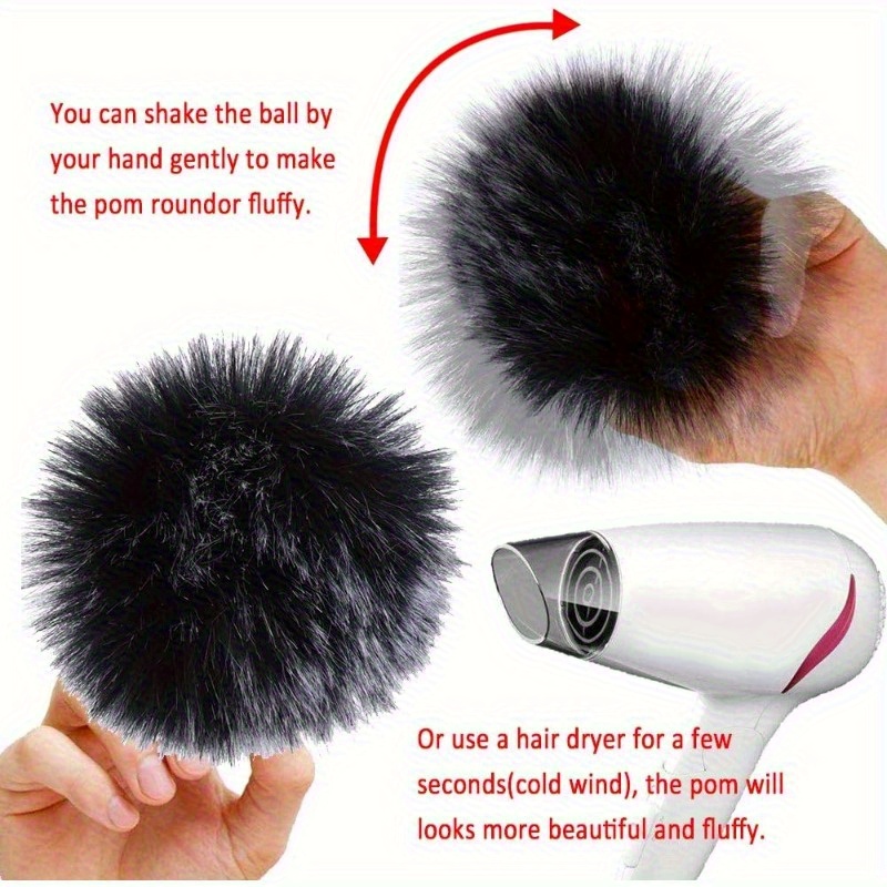 fur pom pom balls diy fox fur fluffy pom poms Temu New Zealand