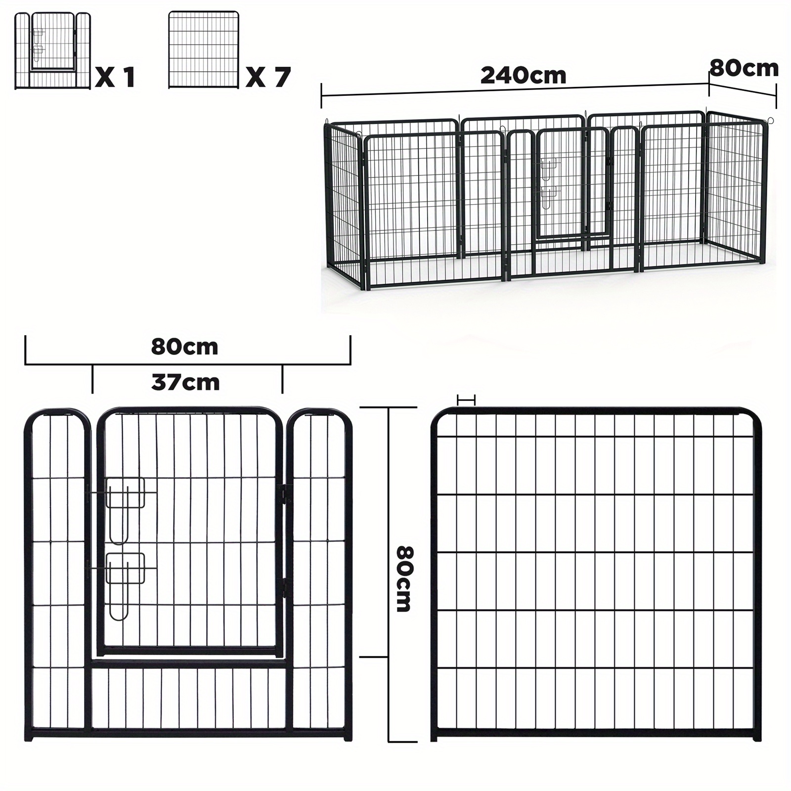 TEMU Outdoor Playpen Foldable Animal Playpen 8pcs Puppy Playpen Pet Playpen Puppy Playpen Outdoor Playpen With Gate And Ground Anchor Indoor/outdoor