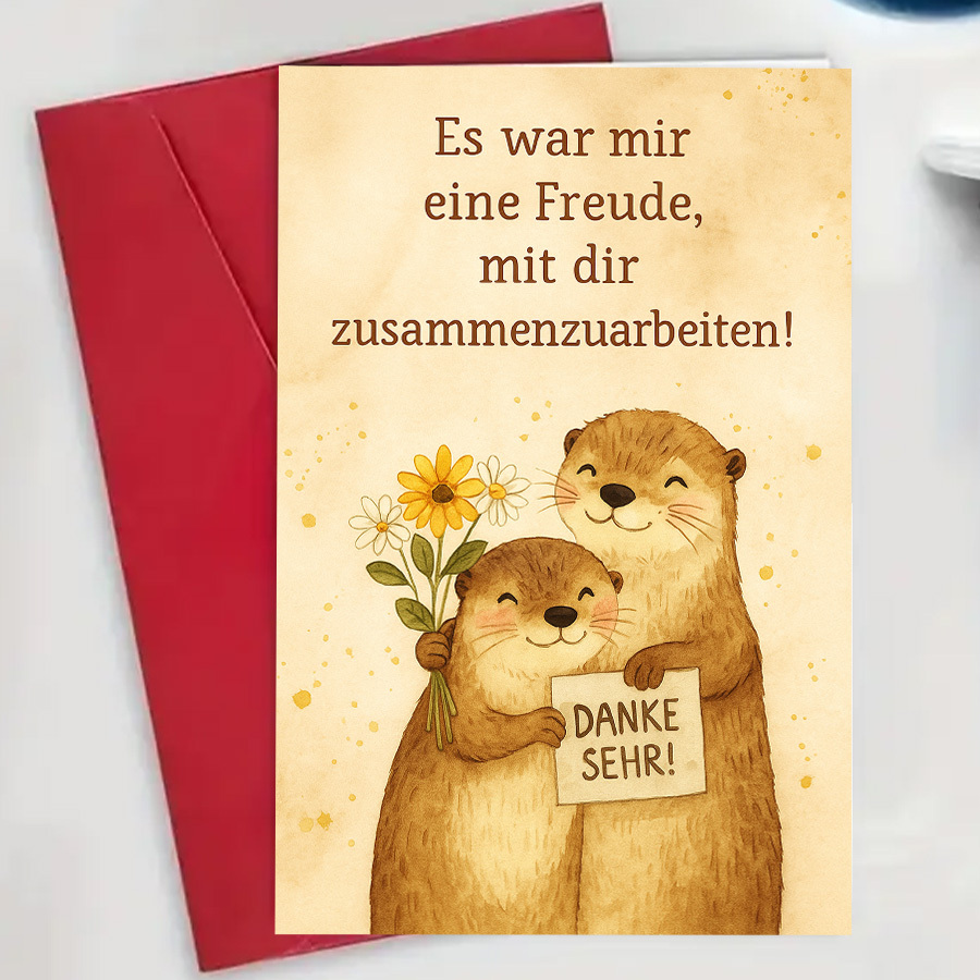 1 Thank You Card Featuring Adorable With Flowers And A Gratitude Message, Ideal For Expressing Appreciation To Coworkers, Team Gifts, Or Celebrating Business Partnerships, Complete With An Envelope