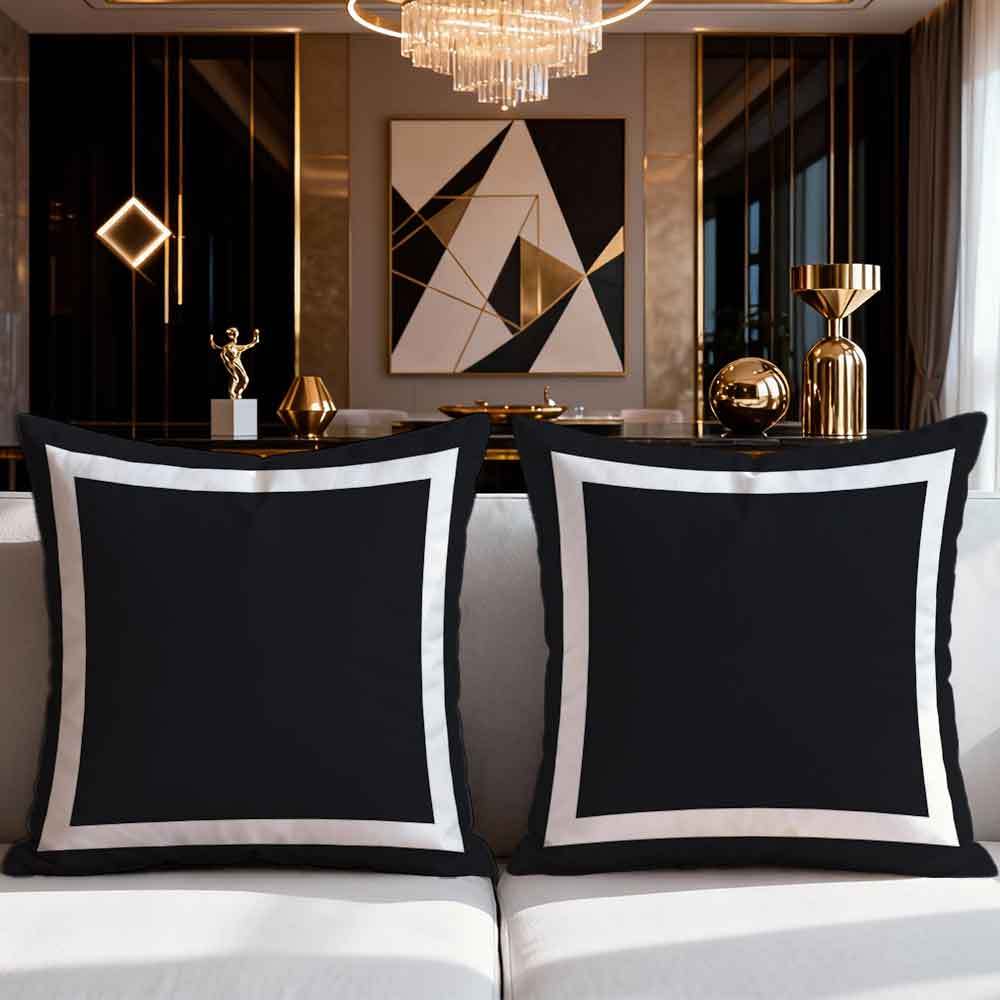TEMU 2 pezzi Fodere Cuscini Moderno Geometrico - Design a e , Semplici ma Eleganti, per Decorazione , Casa e Cucina, Biancheria da Letto, Decorazione