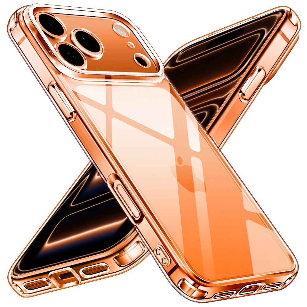 E-shop Handyhülle: HD Klare -Gelbwerdung Hülle geeignet für iPhone 17 Pro Max Stoßfeste Handyhülle - Transparent Kratzfest Harte Rückseite geeignet für