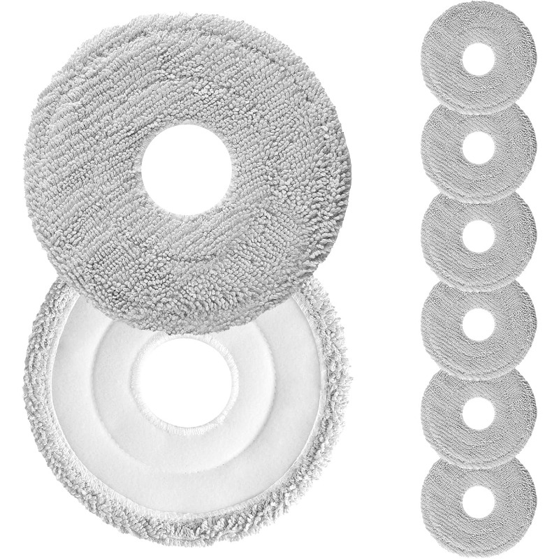 TEMU Pack Of 8 Compatible For Xiaomi/x20 Max/x20 Pro/mop Pads & Suitable For L10s/l10/l20/x40 Robot Vacuum Replacement Refills, Microfiber Wipes ,
