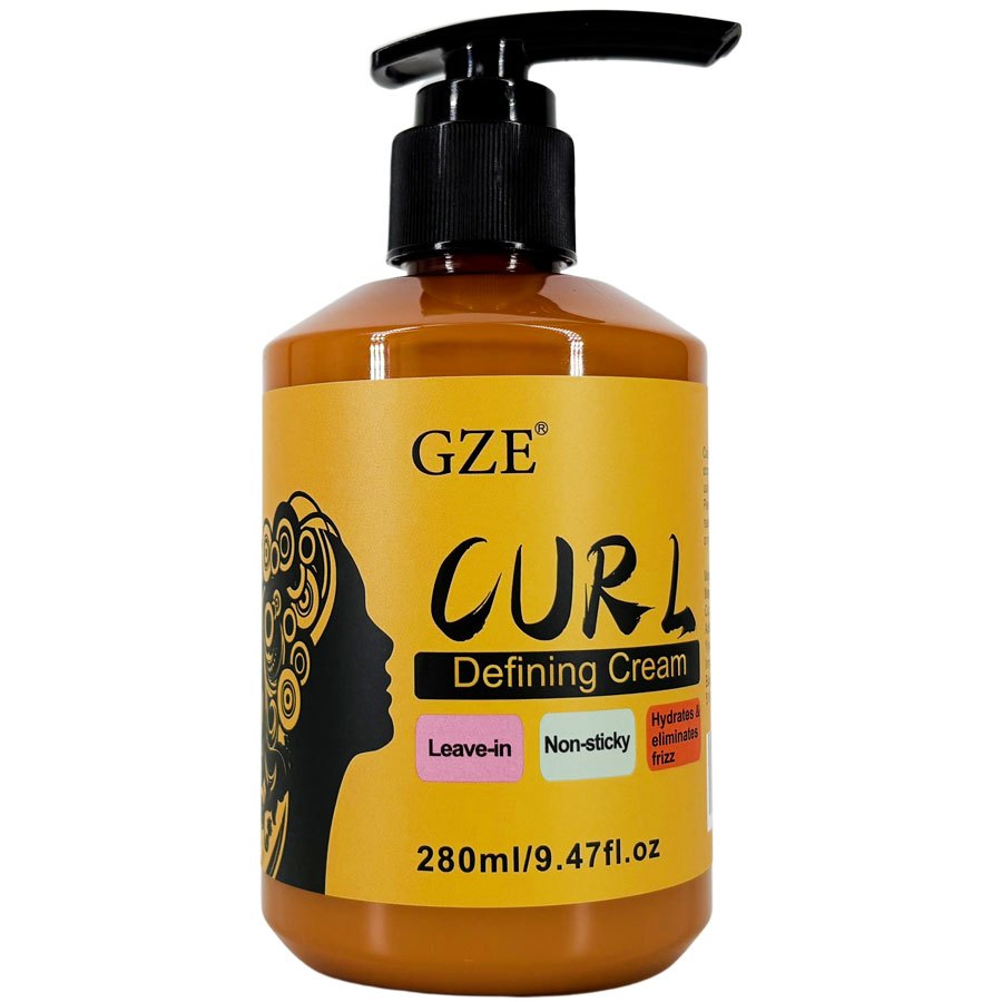 Image of Gze Defining Cream For Curls - , Hydrating, - With Argan Oil, , , Sleek Definition, Glossy Finish, Nourishing Formula, Leavein, Textured Hair, Curly Hair Care