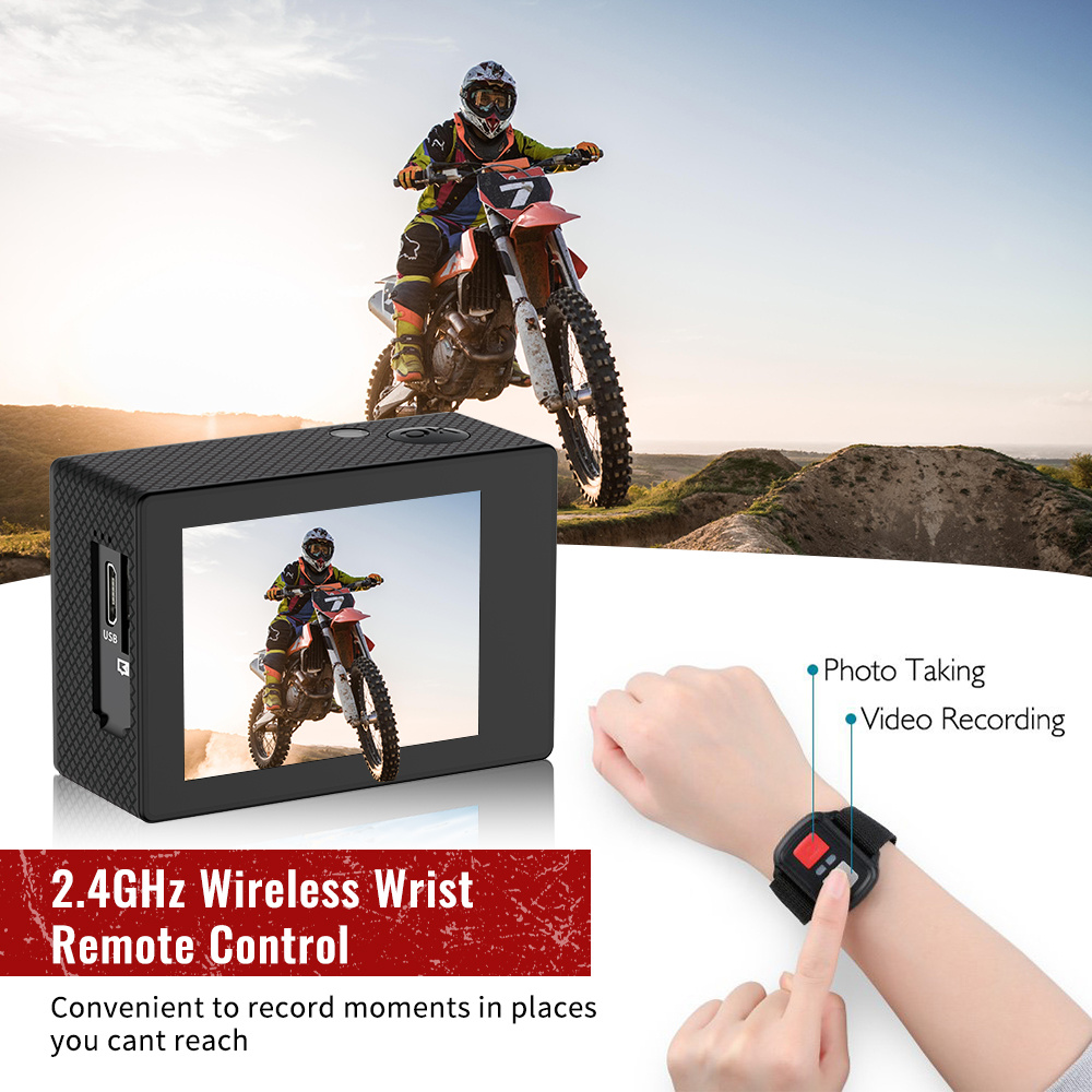 câmera   4k 30fps hd wifi, câmera   portátil à   dágua com ângulo ultra largo,   e acessórios de kit, presente de   de graças e   detalhes 4