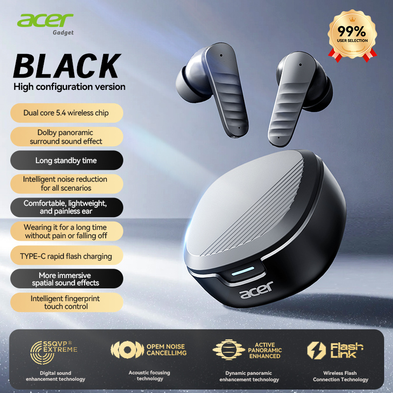 Image of Acer Ohr503 -level Wireless Earbuds With Built-in Stereo Speaker Directional Transmission Wireless 5.4 Bluetooth Chip 20-hour Long Compatible With /ios Systems Beautiful Design Surprise Gift Included