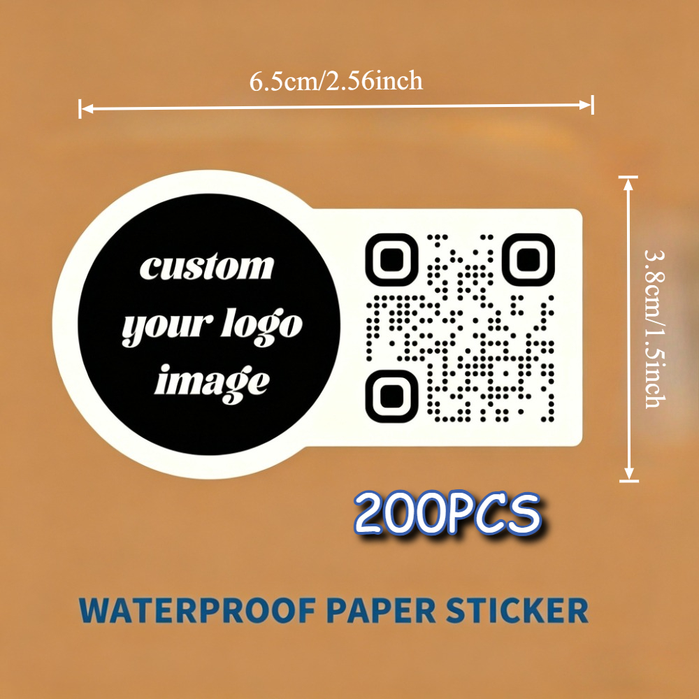 TEMU 50pcs/100pcs/200pcs Waterproof Stickers Suitable For Business, Custom Self-adhesive Labels With Logo/text/designs, Pvc/paper Suitable For