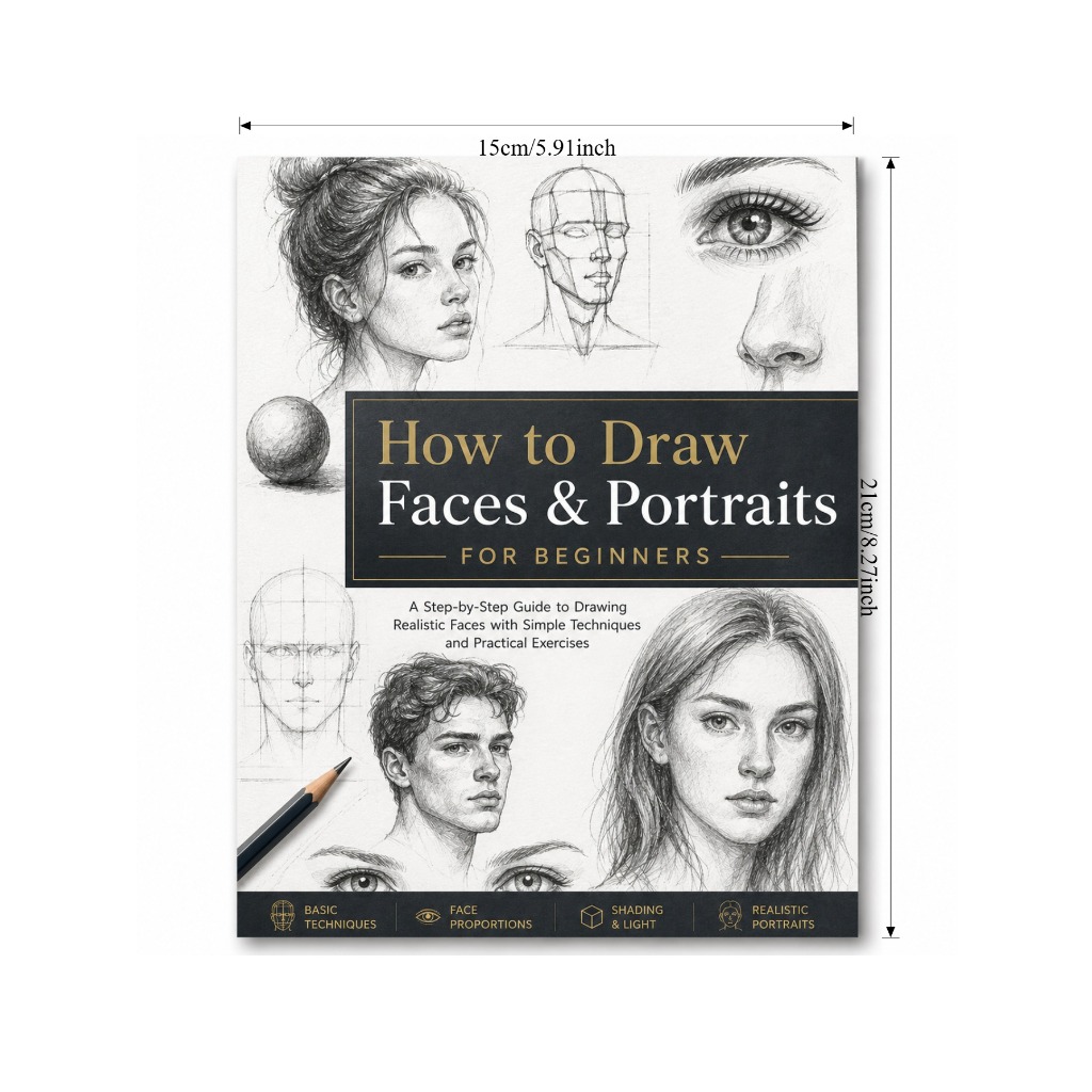 Beginner's Portrait Sketching Book, Step-by-Step Guide