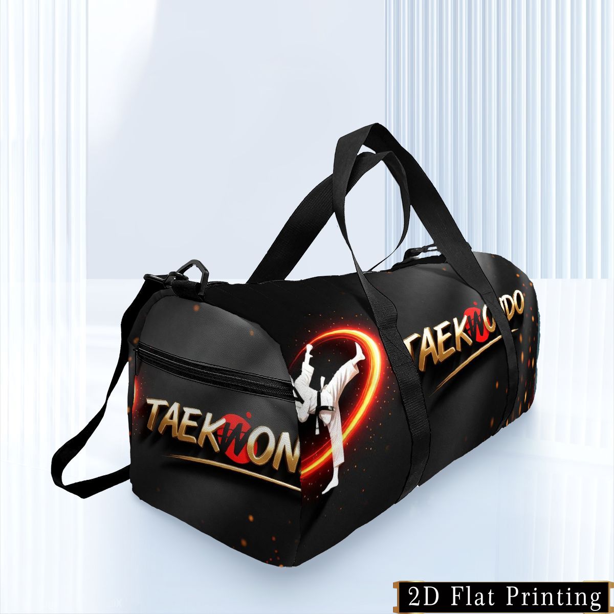 travel luggage bag with a capacity of 34     trips gym sports and   black taekwondo themed duffel bag suitable for hand wash or dry cleaning a versatile bag for travel fitness