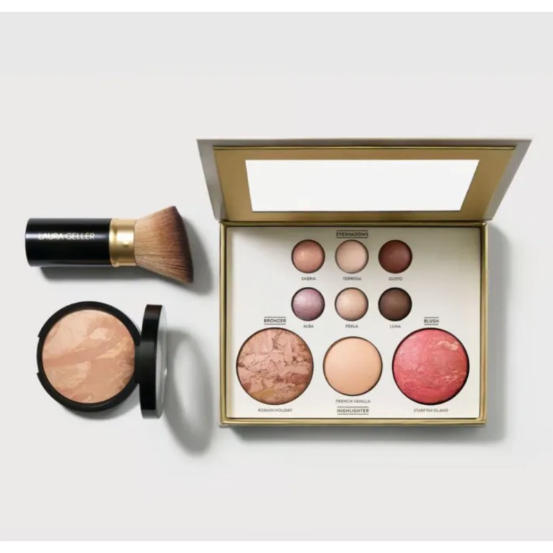 3Pcs Gilded Multi Color Makeup Palette Set Contour