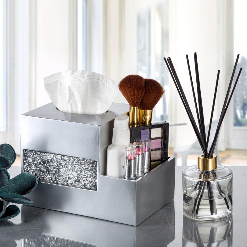 crackled glass silvery tissue box cover square and nightstand organizer for men women multifunction mosaic glass tissue box holder with makeup phone remote control holder organizer for table, home decor accessory, tabletop organizer, crackled design, stylish organizer, handcrafted holder, premium material, multifunctional organizer, functional decor, modern  , stylish  , tissue box holder, facial tissue holder, facial tissue box holder, facial tissue box cover Product details 1