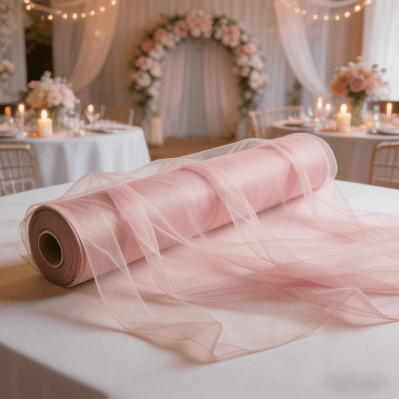 TEMU 1 Rouleau de Tulle Rose Sale de 73., Idéal pour de Décoration de Mariage, Décoration de Scène de Fête de Saint-Valentin, Cérémonie de Demande en