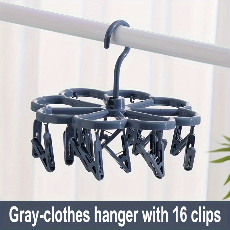 360 degree rotating sock and bra hanger with 16 clips thickened plastic laundry drying rack suitable for underwear socks panties storage indoor outdoor use drying racks Product details 3