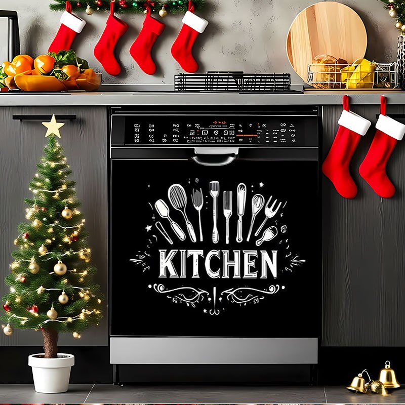 TEMU Flat 2d Stickers Featuring Vintage Kitchen Tool Designs, Ideal For Decorating Dishwashers, Washing Machines, Fridges, Cabinets, Room Doors, Bedrooms, Kitchens, Offices, And Many Other