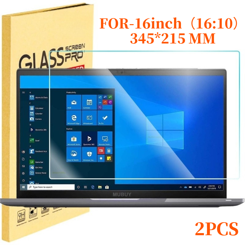 2pcs screen protector for 16 inch 16 10   ratio 5h hardness pet soft film anti fingerprint suitable for   dell samsung     laptops laptop screen protector