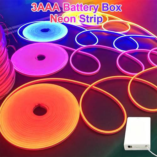 neon led strip light battery box neon strip led light 120leds m neon rope lights flexible strip lighting neon rope lights for indoor bedroom decor