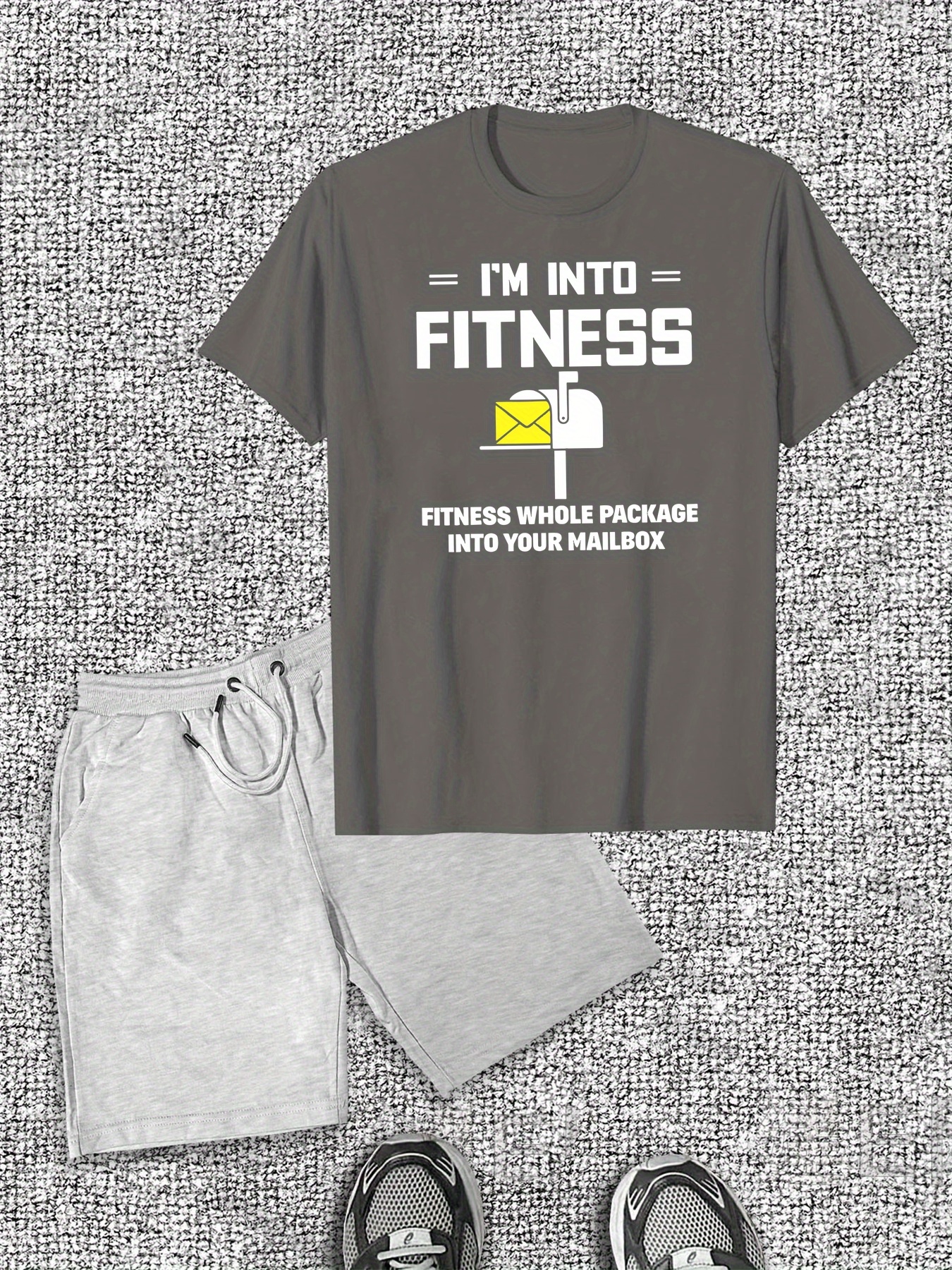 Men'S Fit and Crossfit Inspired Cotton T-Shirt and Shorts Set - Casual Crew Neck, Slight Stretch Fabric, Solid Color, Summer Lash Sets for Active Lifestyle, Casual Summer Wear|Shortsuit|Cotton Te