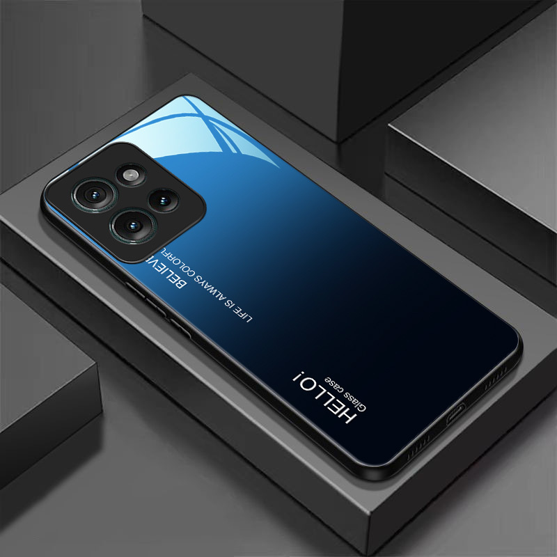 TEMU Phone Case - Modern Minimalist Style Tempered Glass Phone Case For Moto Edge 60 Fusion/edge 60 Pro/edge 50, Featuring A New Full-edge Protective