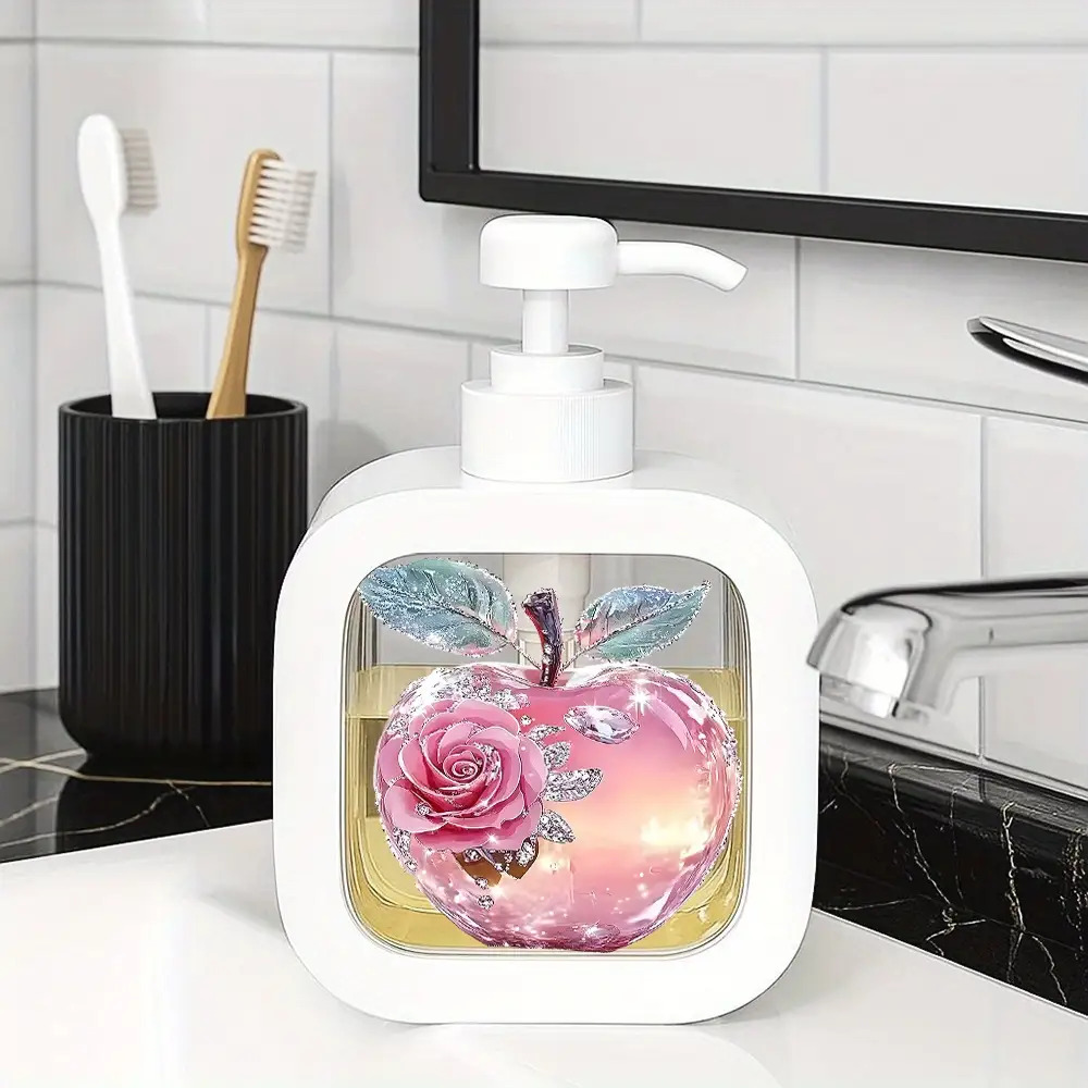 Adorable Decorative Glass Soap Dispenser With Pump, Suitable For Bathroom And Kitchen, Moisturizing Hand Soap Bottle, Liquid Soap Dispenser, Soap Set, Small Soap Dispenser