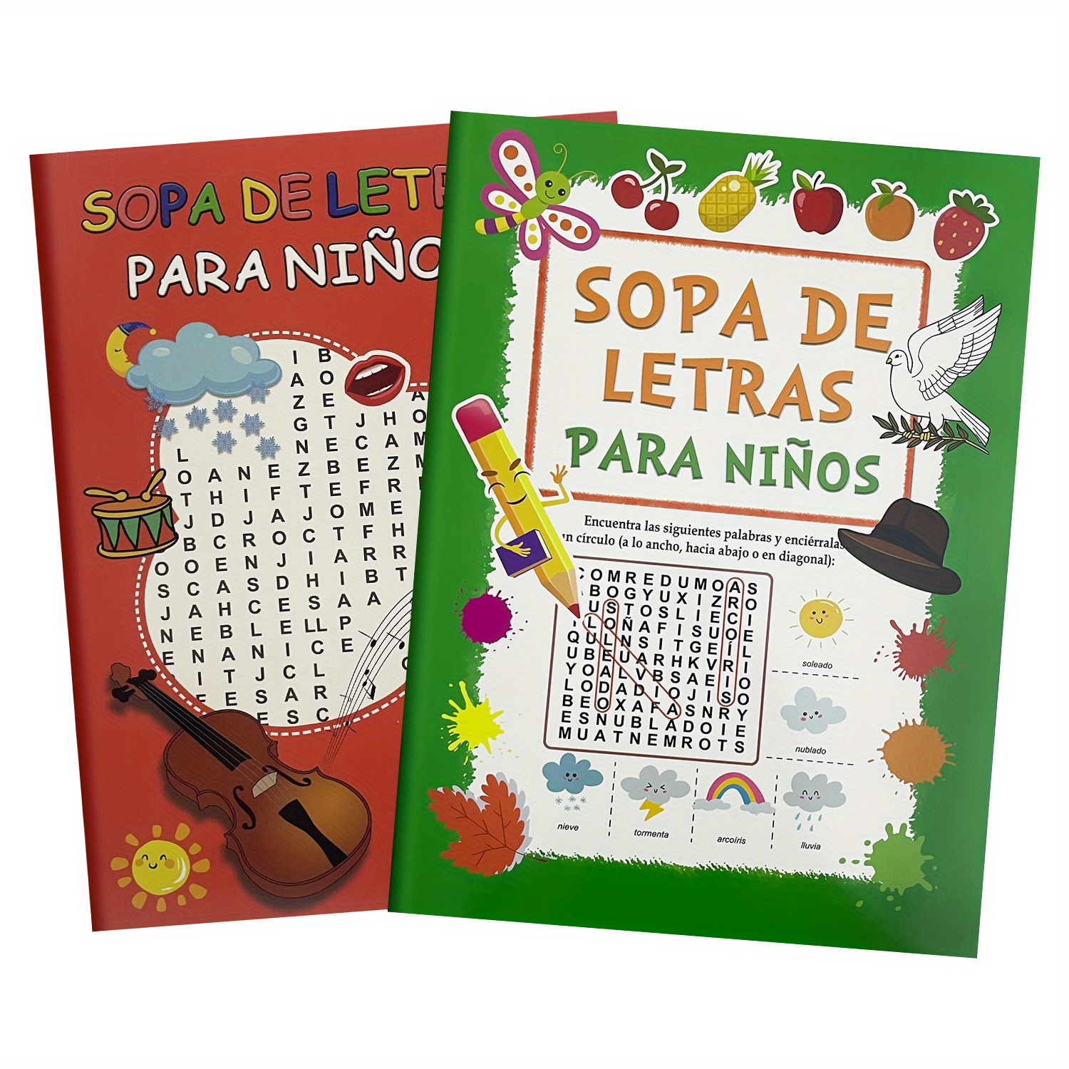 Spanish Vocabulary Word Search Workbook for Kids