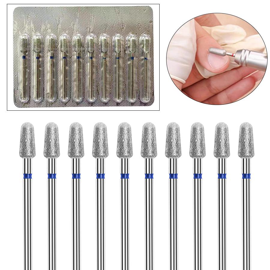 TEMU 10pcs Nail Drill Bits Set Nail Bits For Nail Drill Professional Carbide Drill Bit Set Nails For Acrylic Gel Nails