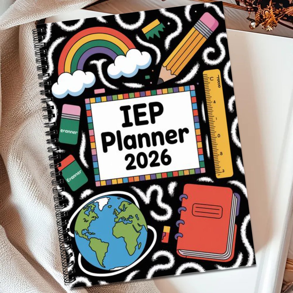 TEMU 1pc X 14.8cm Colored Inner Page Spiral Notebook, A5 2026 Iep Planner For Daily And Work Planning, Cute Gift For Husbands Wives, Durable Paper