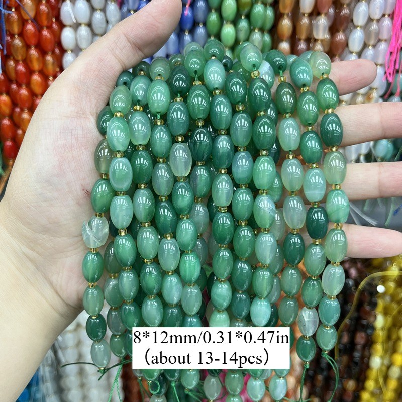 8X12Mm Vibrant Natural Stone Rice Beads Collection