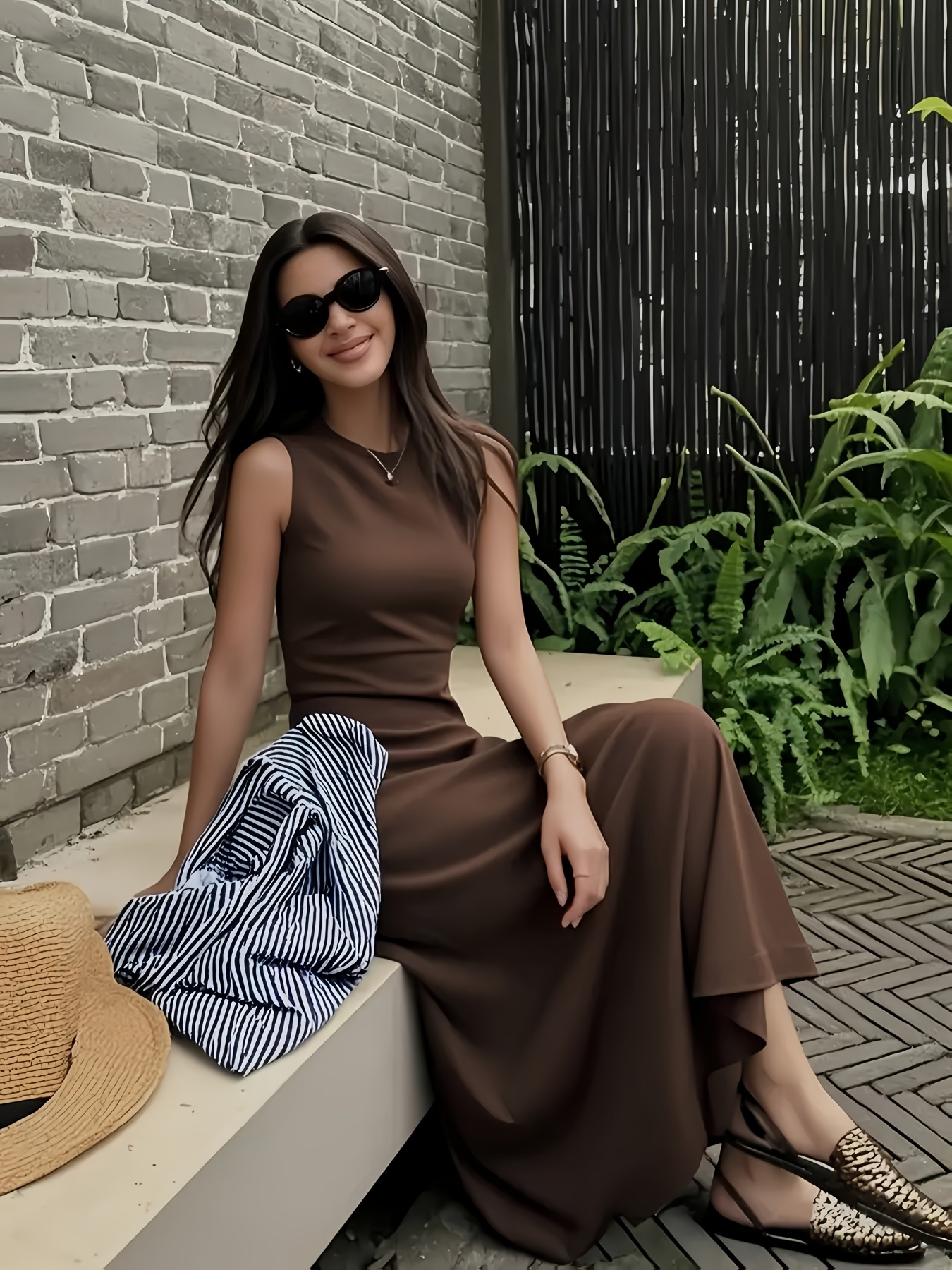 brown dress women sold on Temu United States