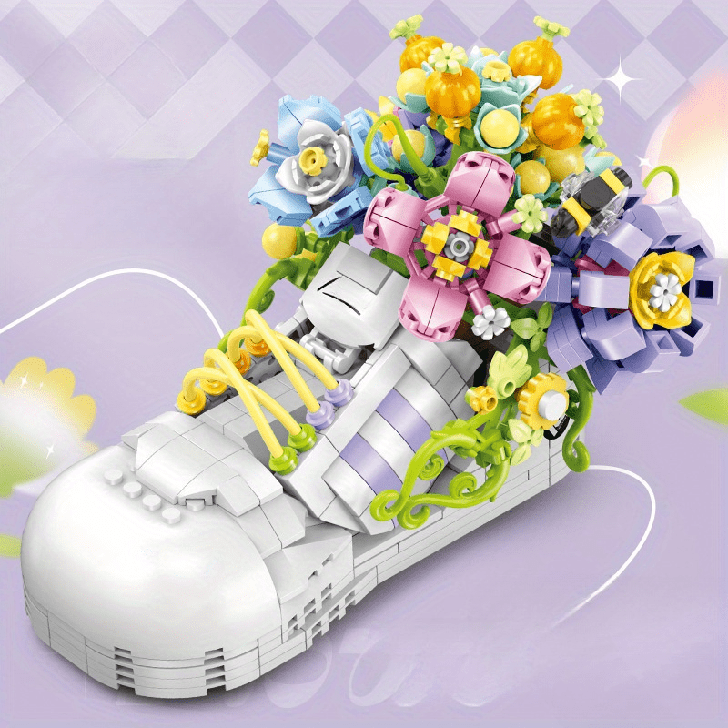 749pcs Flower Shoes Detailed Creative Building Blocks Toy Set