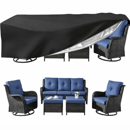 Rectangle Drawstring Covers outdoor furniture covers sold on Temu Canada