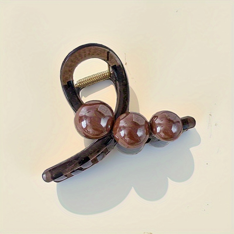 1pc Medium Elegant Beaded Hair Clip, Fashion Additions For Women, For , For Ladies With Thick Hair, Decoration