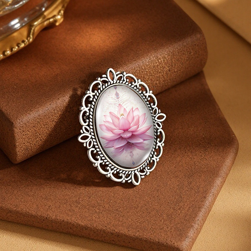 Pink Lotus Fashion Brooch, Decorative Accessory