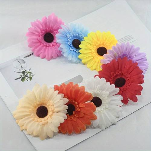 simulation flower cloth sunflower daisy flower home holiday decoration universal flower head floral handmade hairpin hair additions decoration floral handmade flower head