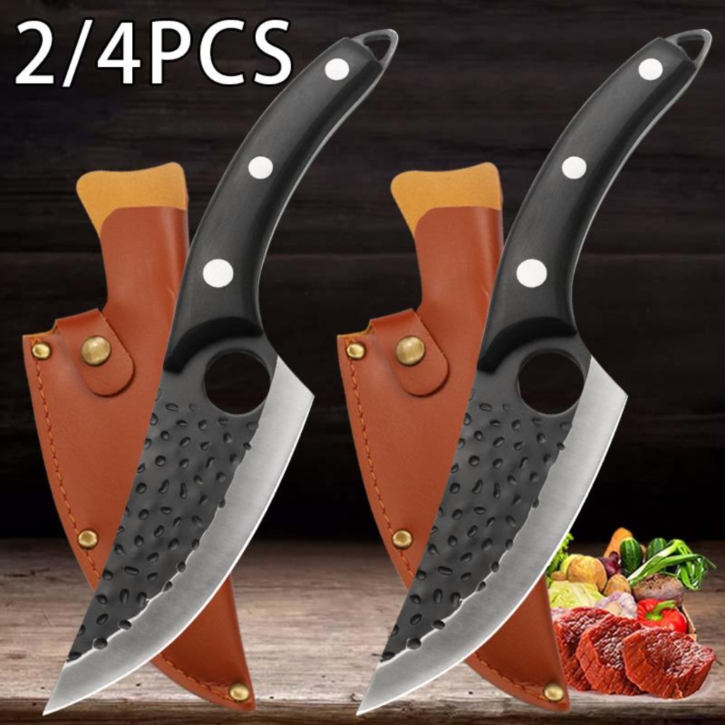 2/4pcs sharp chef meat fruit bbq knife perfect gift for family travel anti-stick ergonomic handle multipurpose stainless steel   knife   gadgets Product details 0