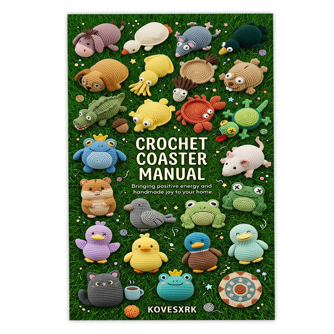 TEMU Livre de Crochet avec 22 Modèles pour Débutants : Guide Pas à Pas pour Sous-verres et Table d'Animaux avec Tutoriels Rapides et Faciles, Manuel